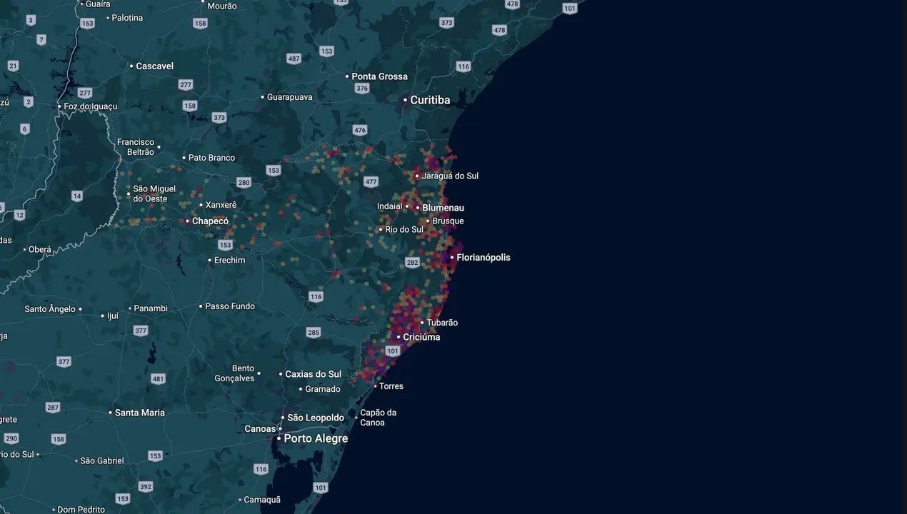 Mapa eleitoral de Ada de Luca