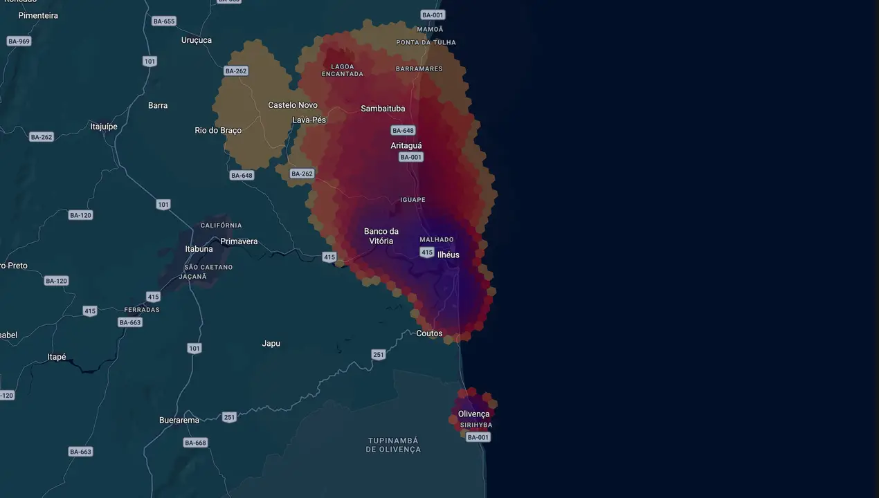 Mapa eleitoral de Adélia