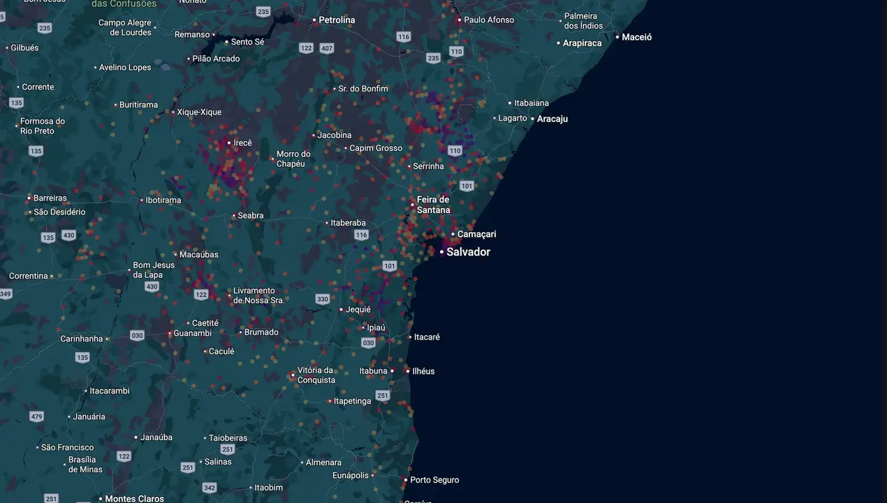 Mapa eleitoral de Aderbal Caldas