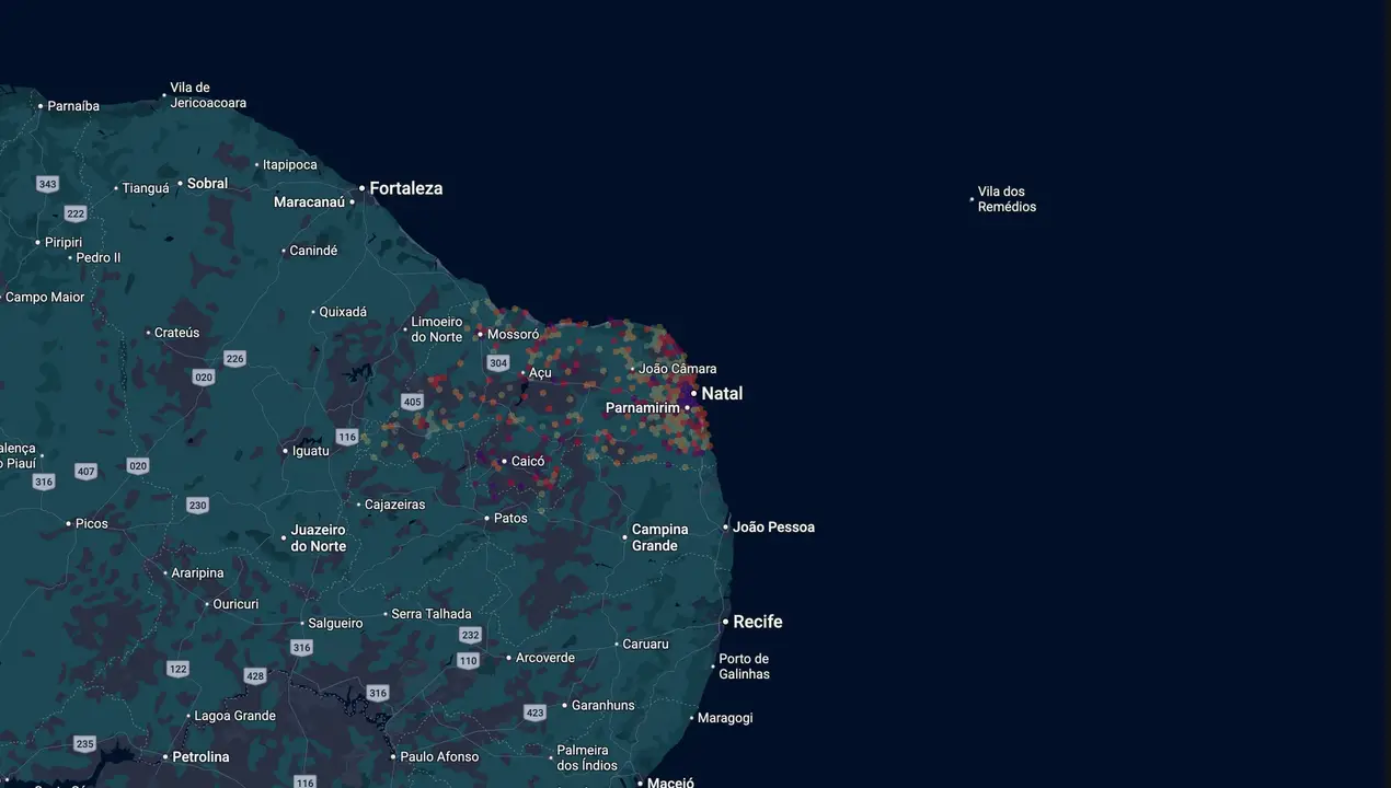 Mapa eleitoral de Adjuto Dias