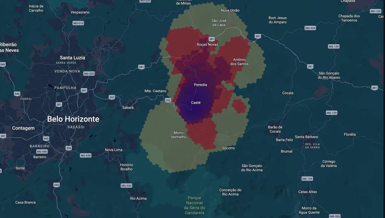 Mapa eleitoral de Alberto Pires