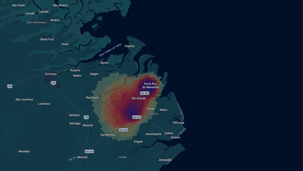 Mapa eleitoral de Aldo Brown