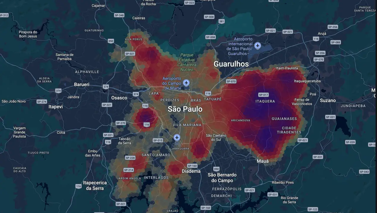 Mapa eleitoral de Alessandro Guedes