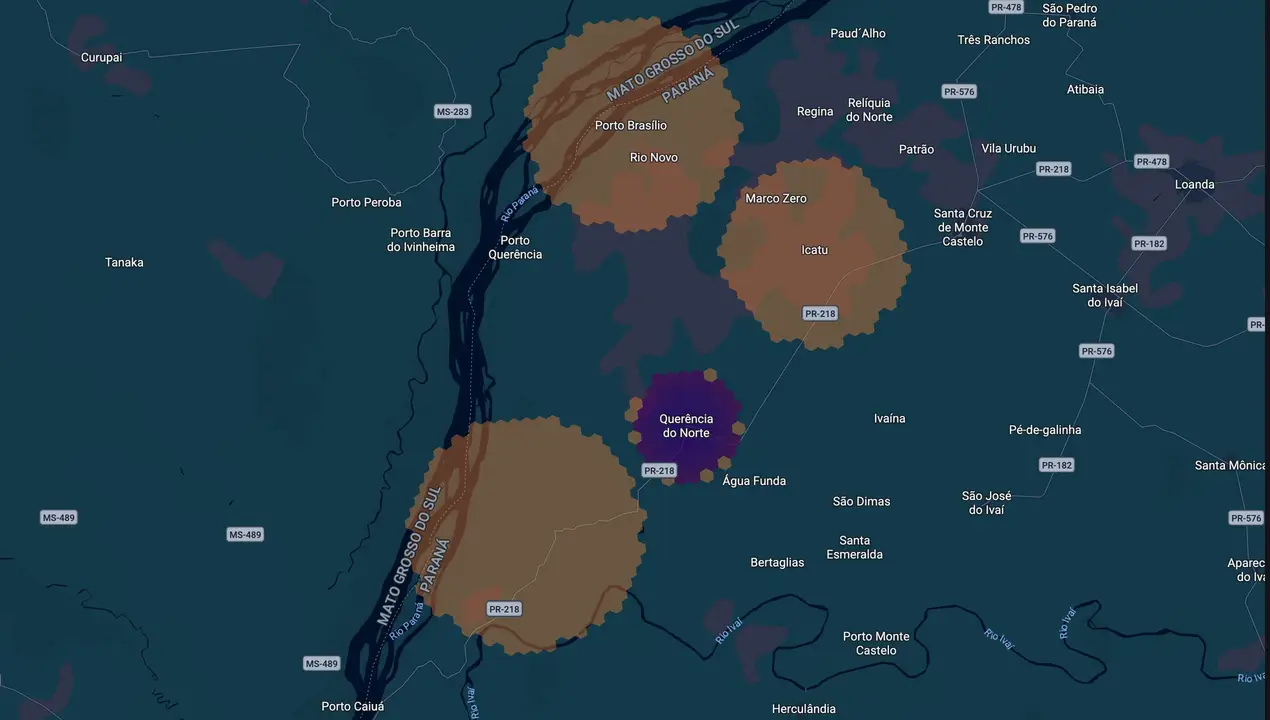 Mapa eleitoral de Alex