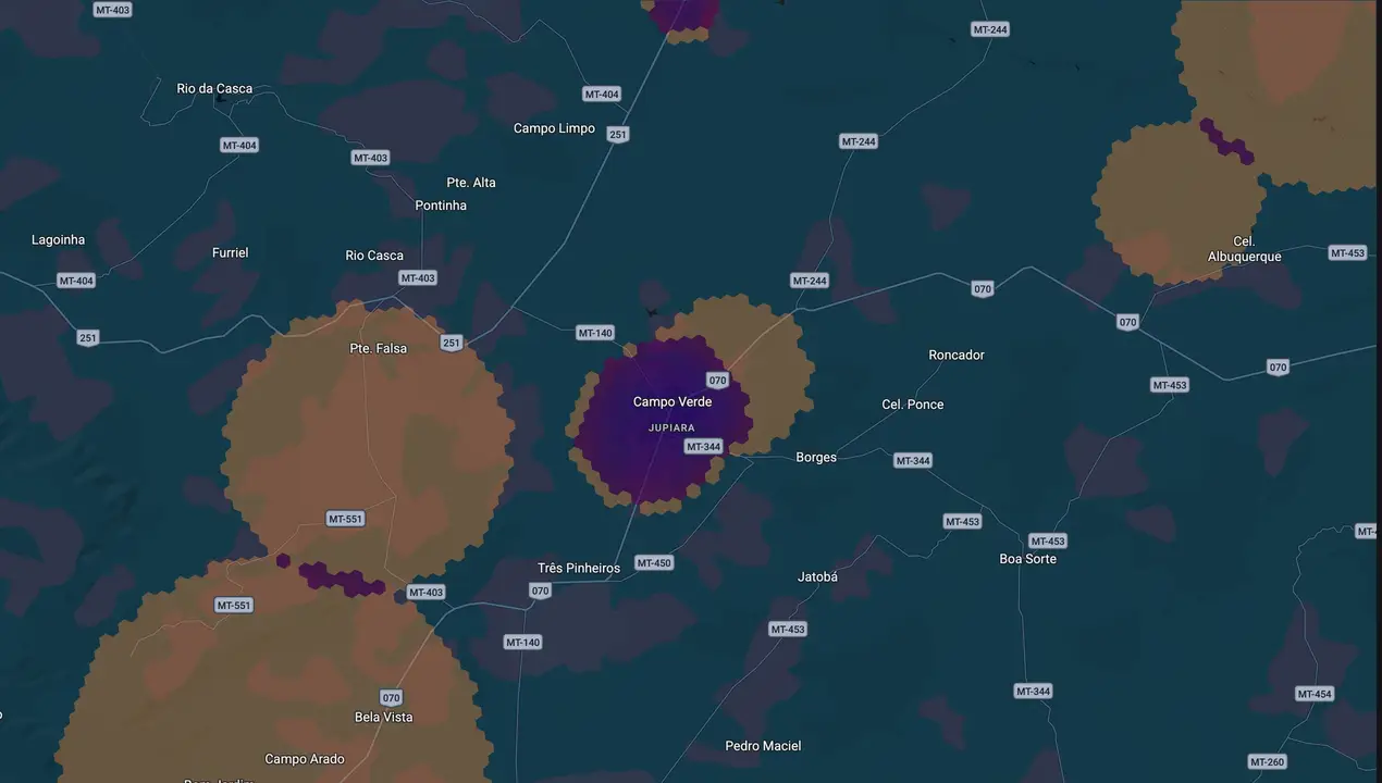 Mapa eleitoral de Alexandre Lopes