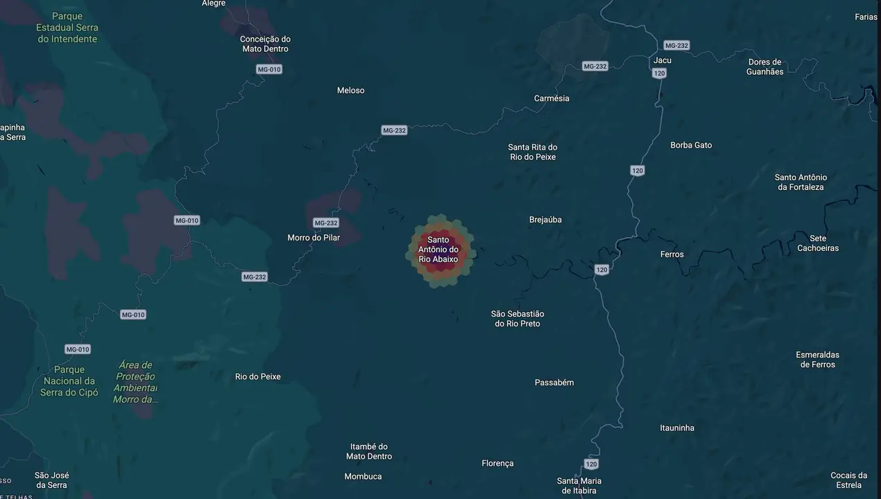 Mapa eleitoral de Alexandre Rodrigues