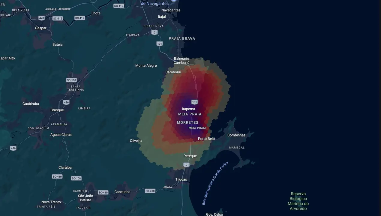 Mapa eleitoral de Alexandre Xepa