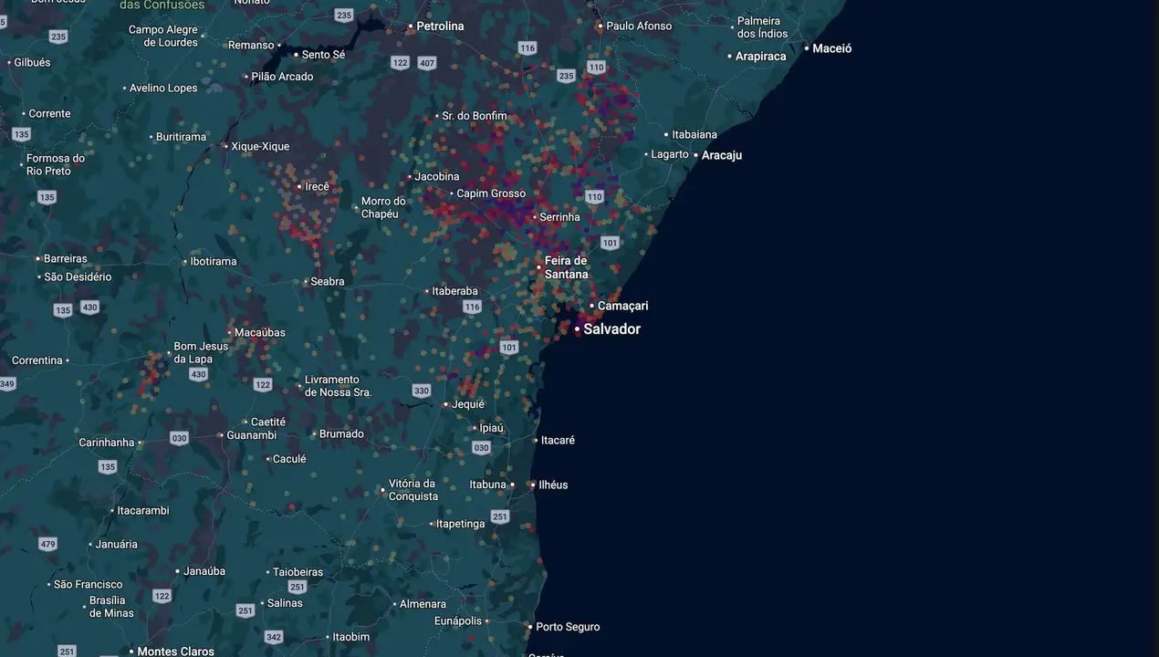 Mapa eleitoral de Alex da Piatã