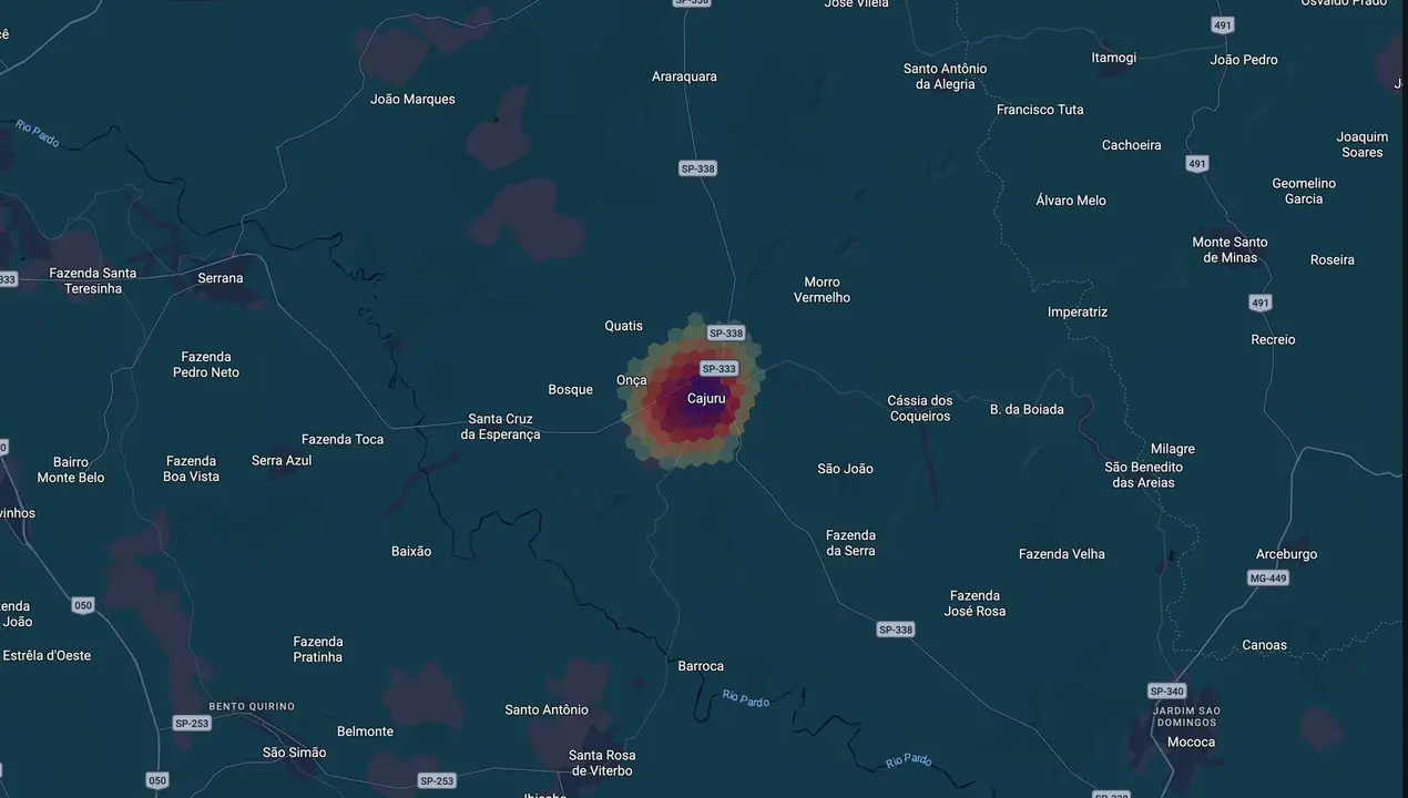 Mapa eleitoral de Alex Moretini
