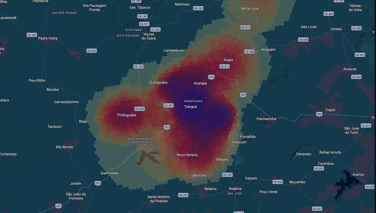 Mapa eleitoral de Alex Nunes