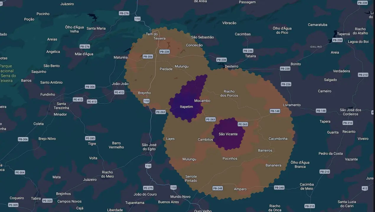 Mapa eleitoral de Aline