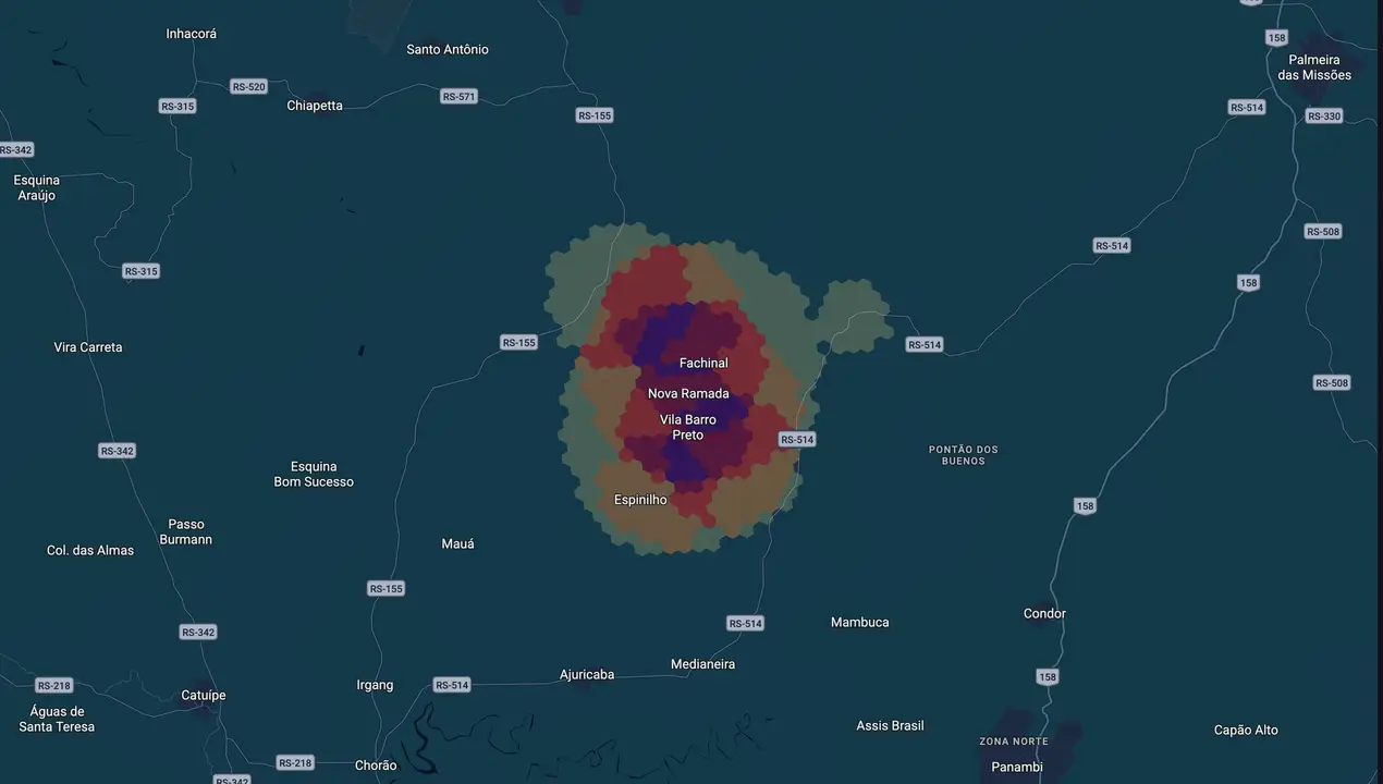 Mapa eleitoral de Alzevir de Marchi