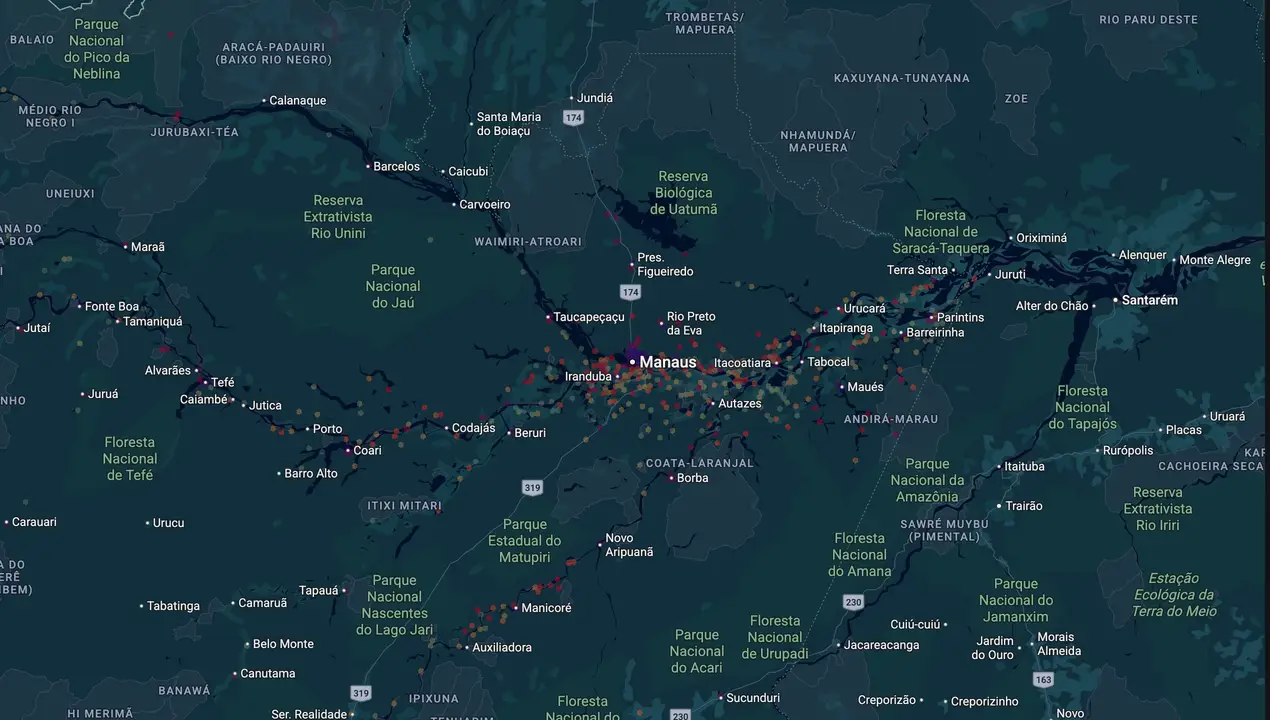Mapa eleitoral de Amazonino Mendes