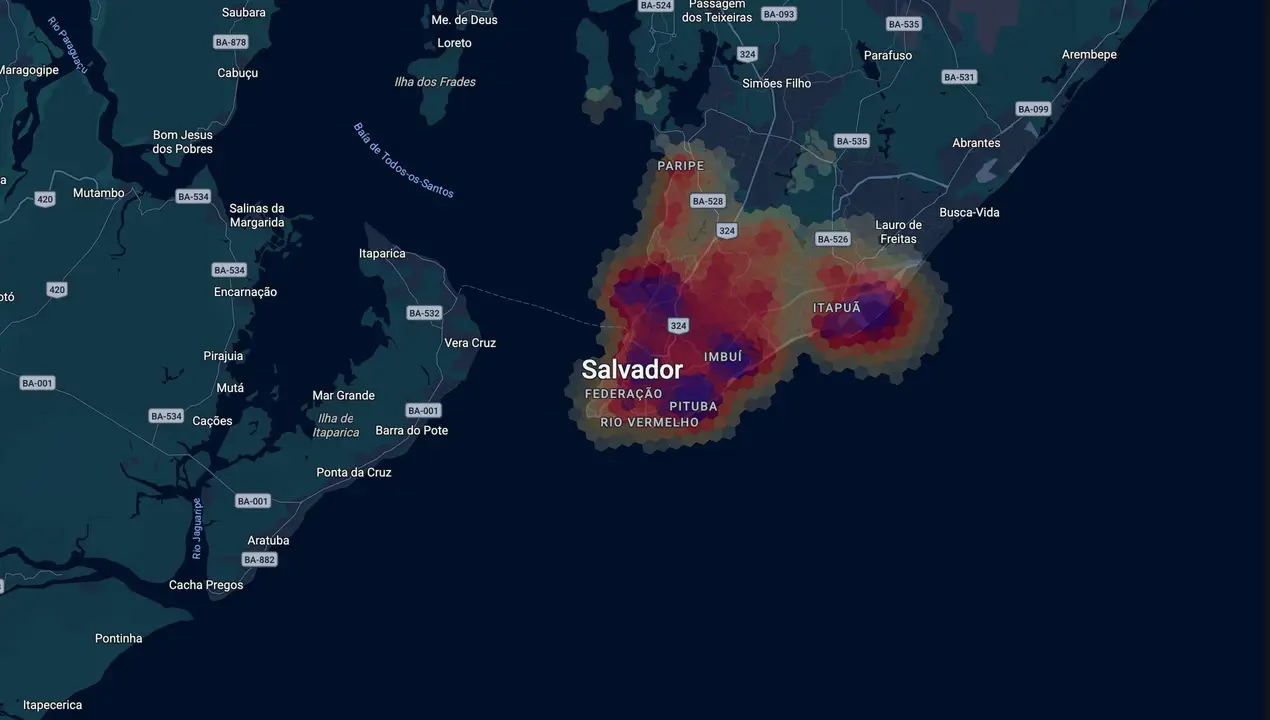 Mapa eleitoral de André Fraga