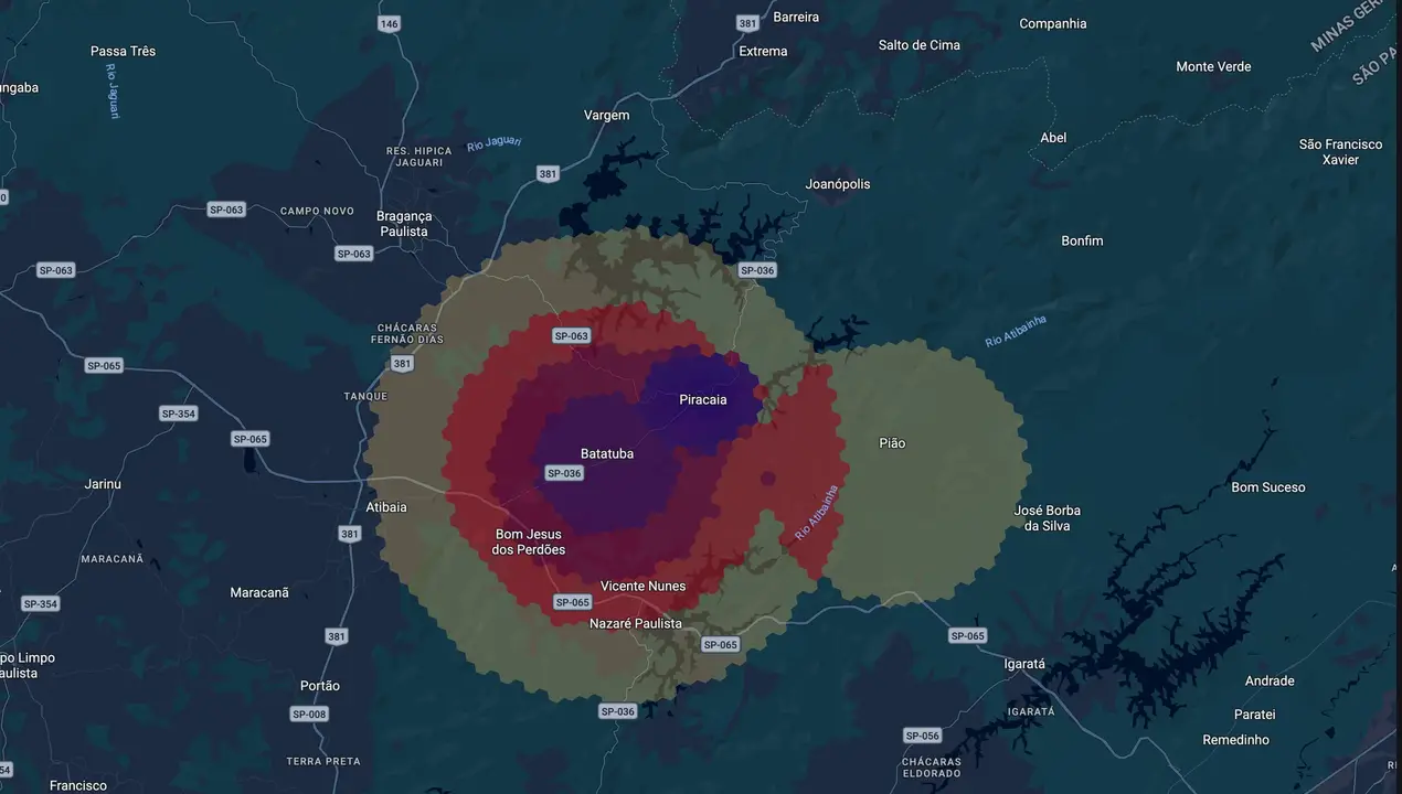 Mapa eleitoral de André Rogério
