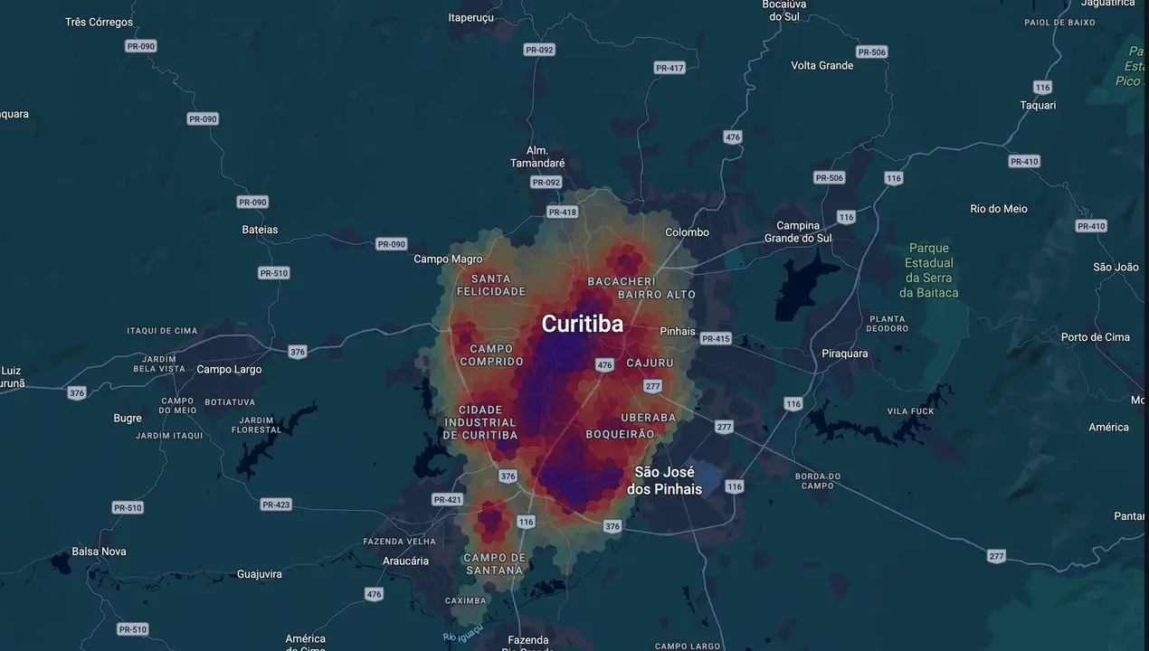 Mapa eleitoral de Angelo Vanhoni