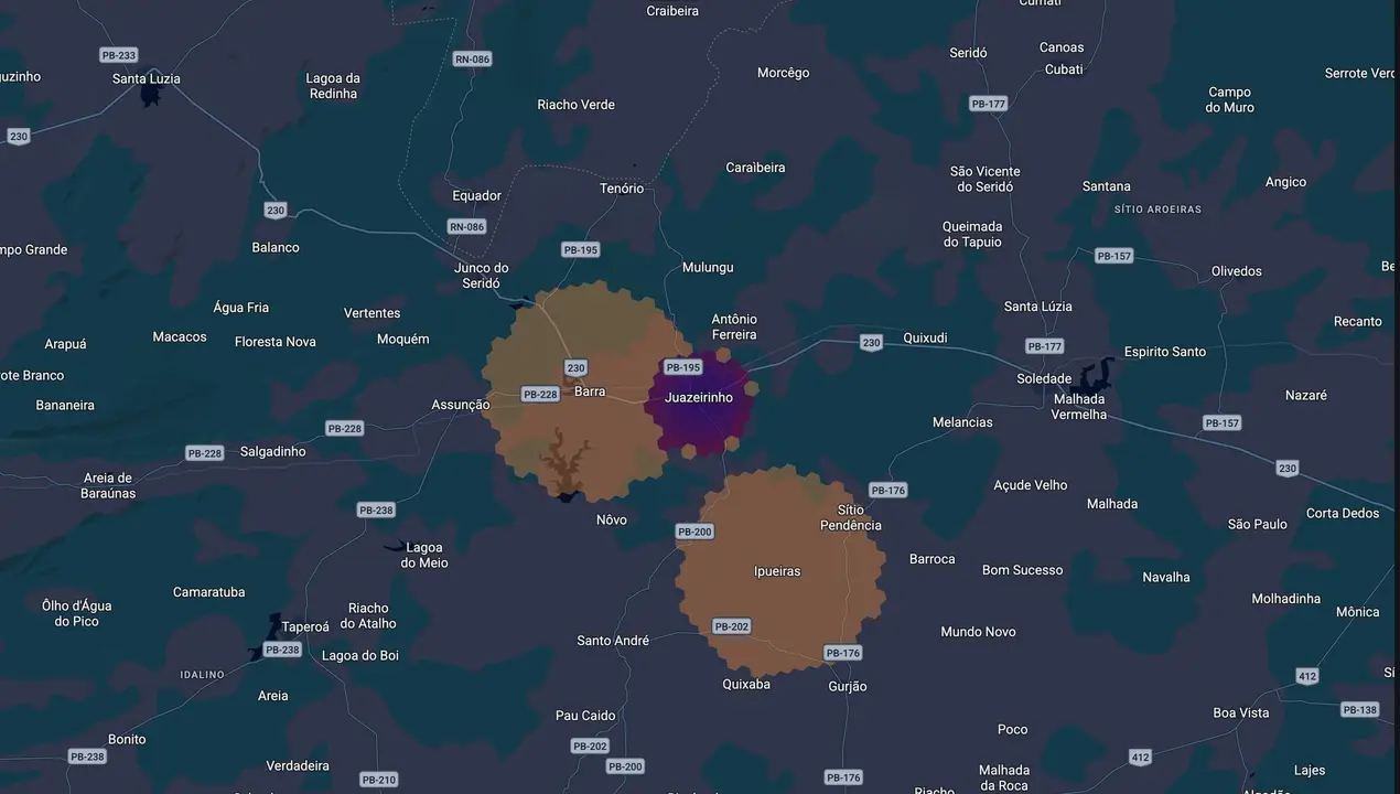 Mapa eleitoral de Anna Virgínia