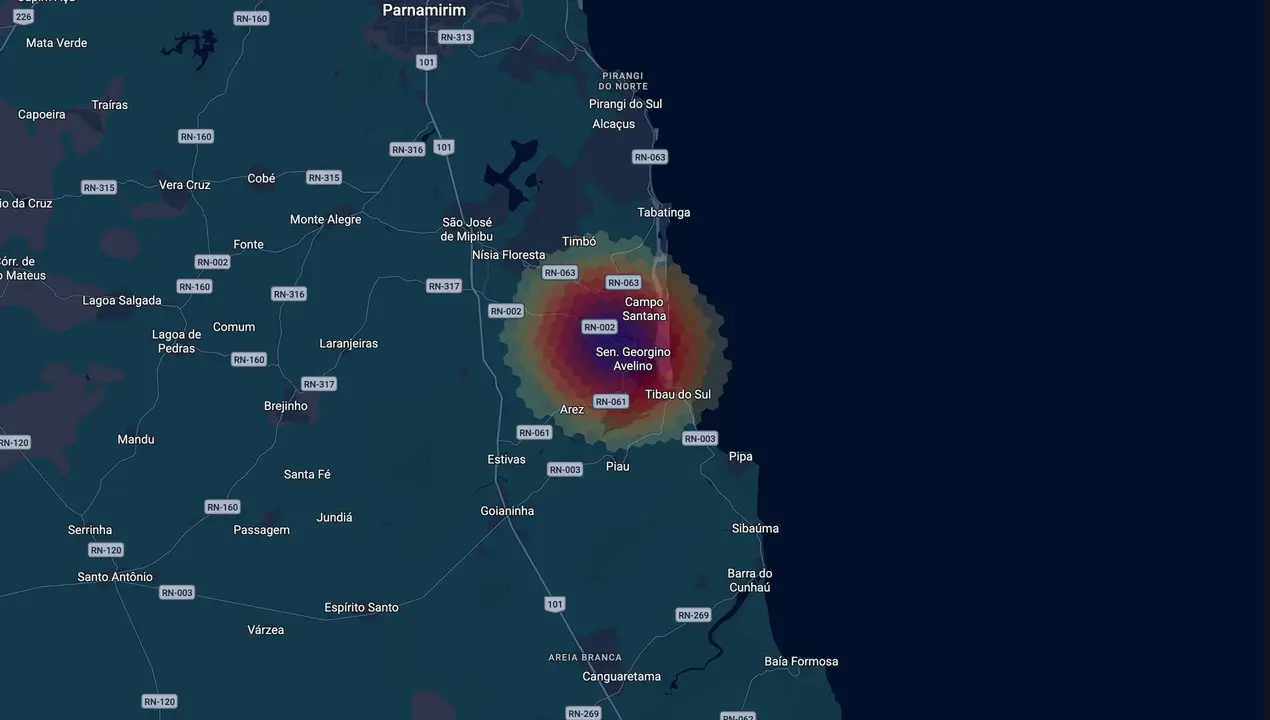 Mapa eleitoral de Antonio Freire