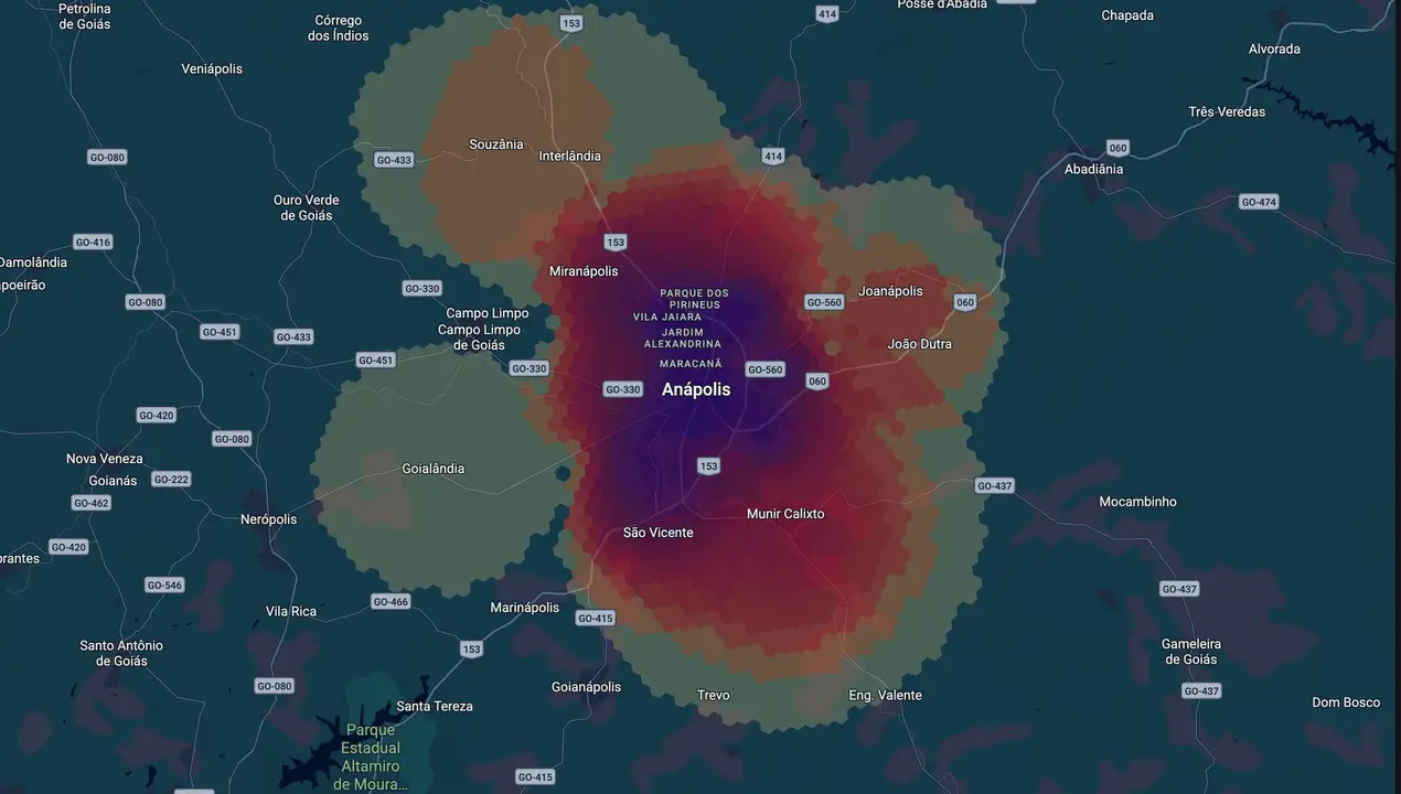 Mapa eleitoral de Antonio Gomide
