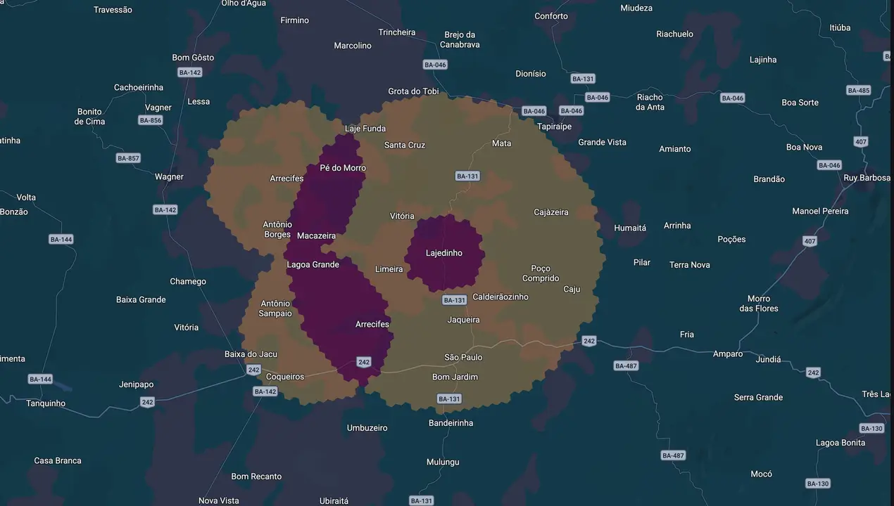 Mapa eleitoral de Antonio Mario