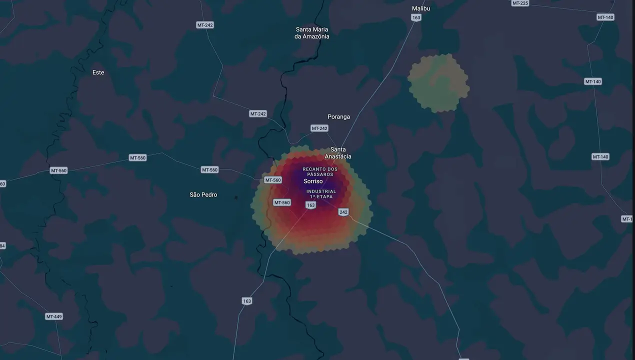 Mapa eleitoral de Ari Lafin