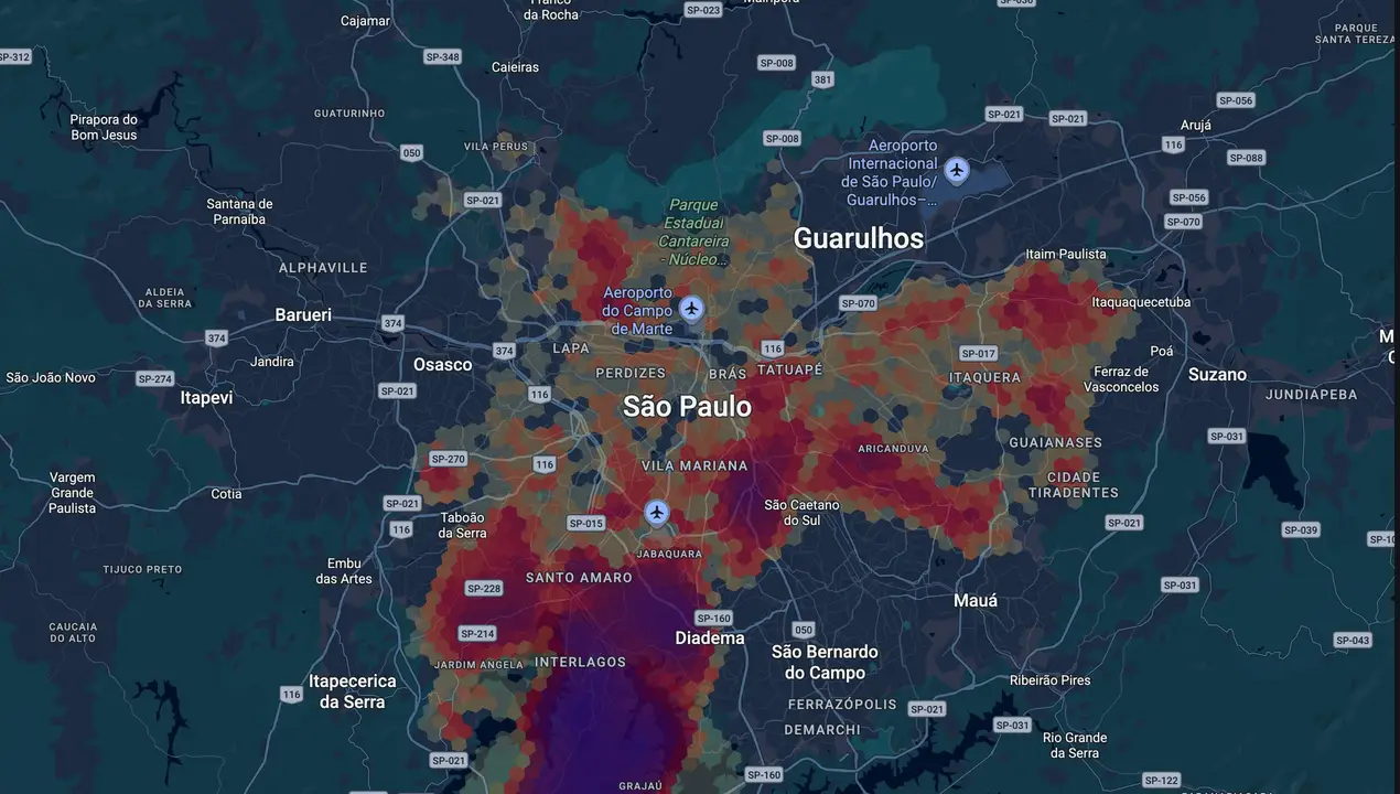 Mapa eleitoral de Arselino Tatto