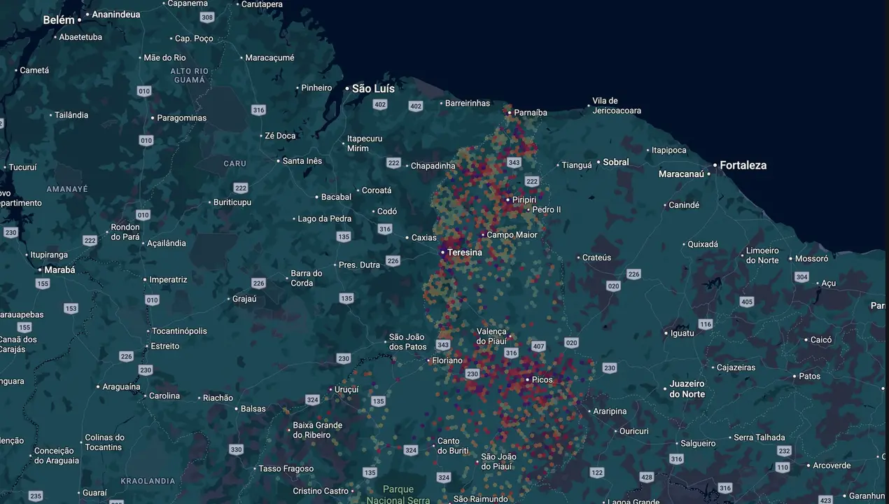 Mapa eleitoral de Assis Carvalho
