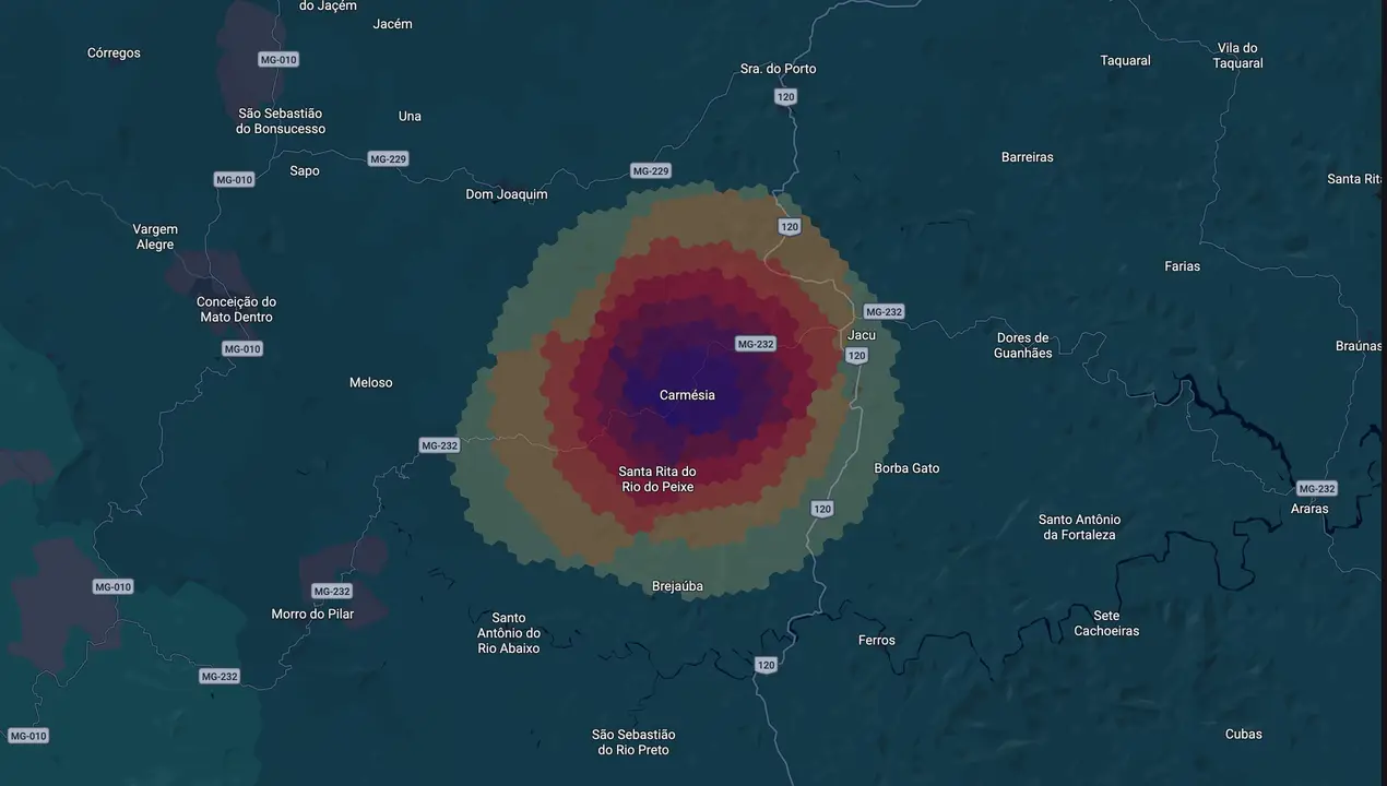 Mapa eleitoral de Atos Tácio