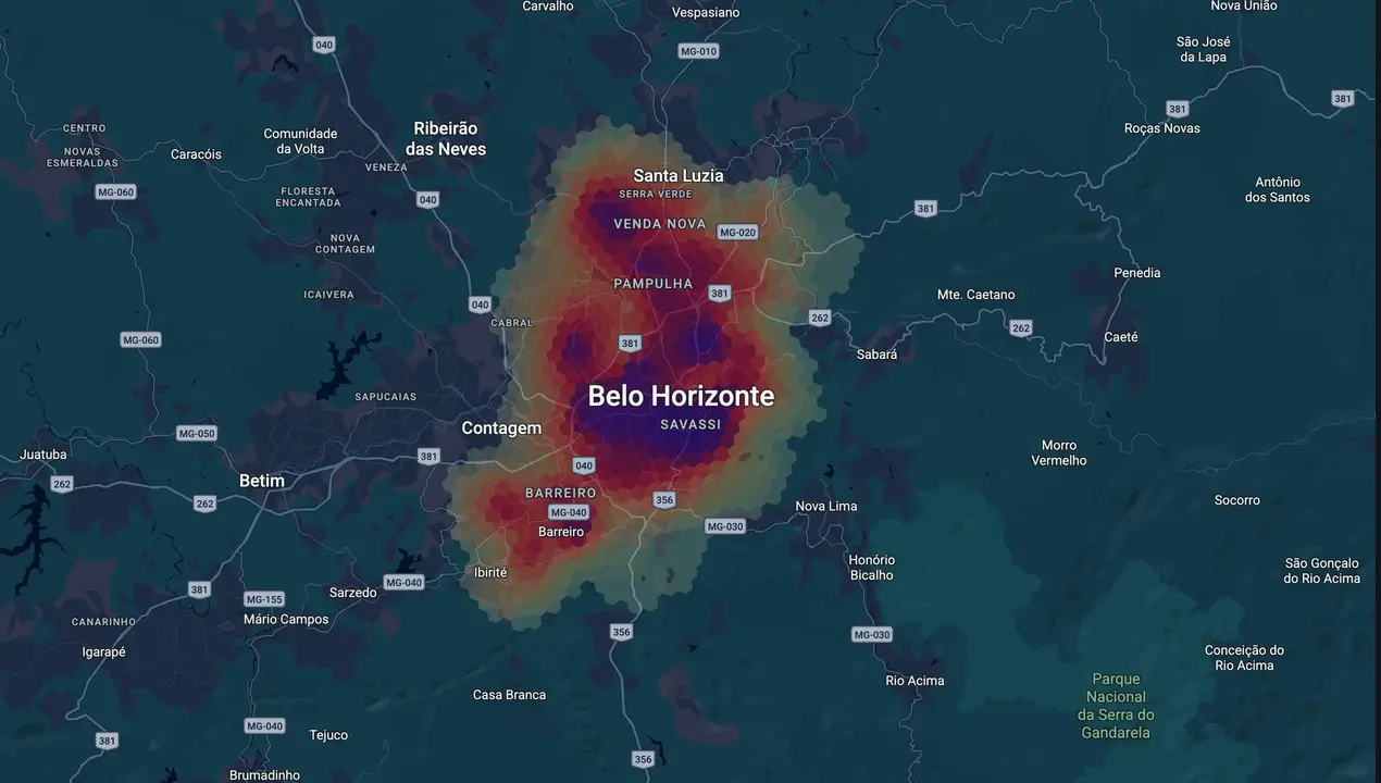Mapa eleitoral de Áurea Carolina