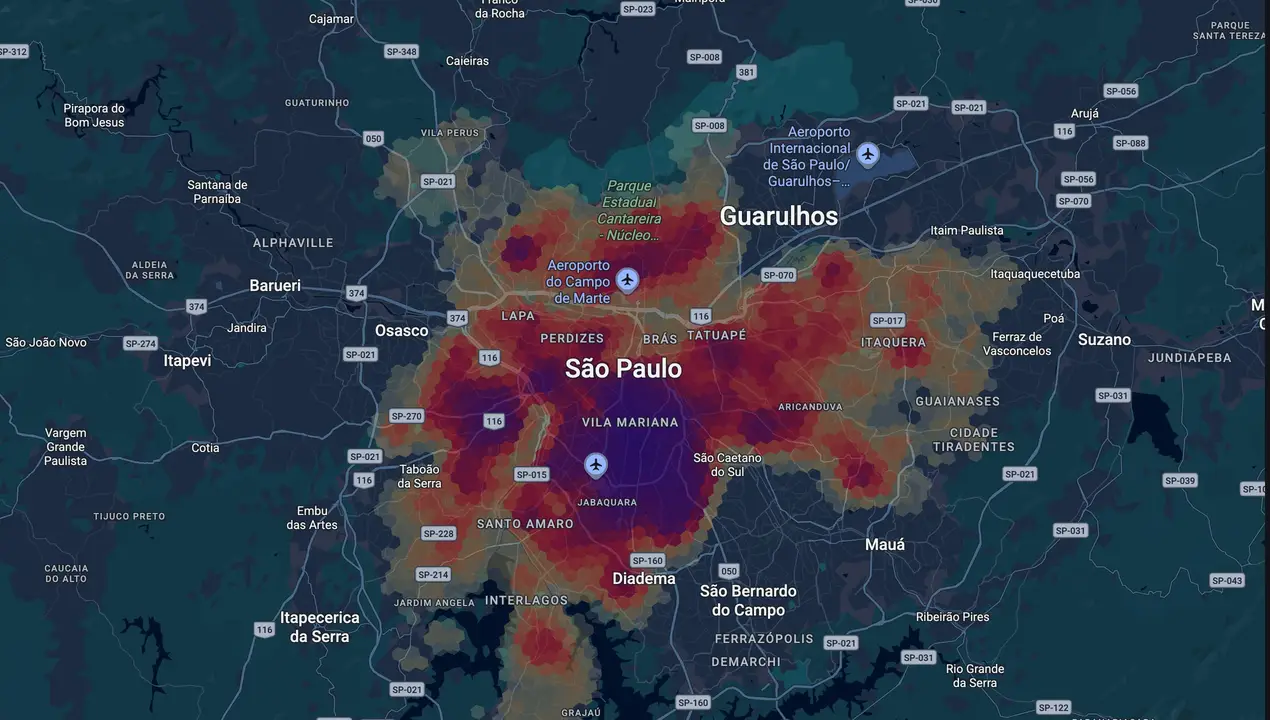 Mapa eleitoral de Aurélio Nomura