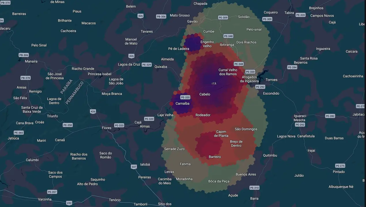 Mapa eleitoral de Berg Gomes