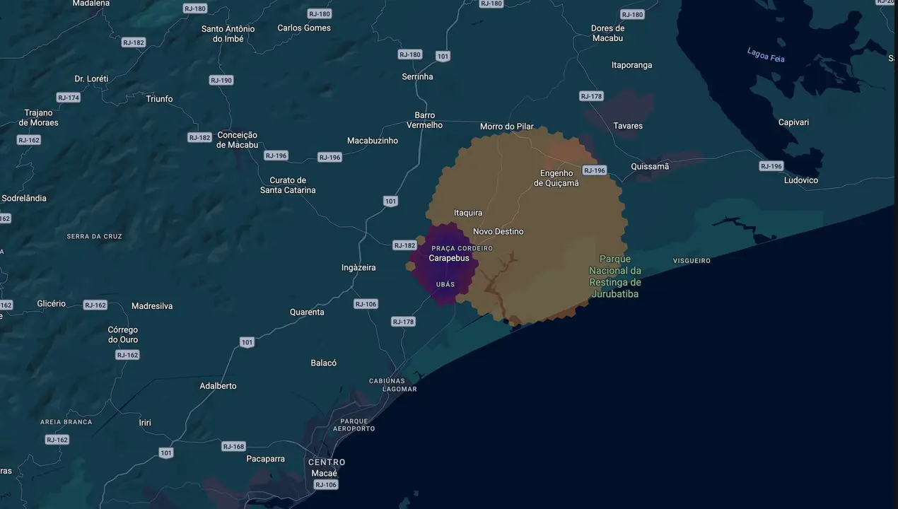 Mapa eleitoral de Bernard Tavares