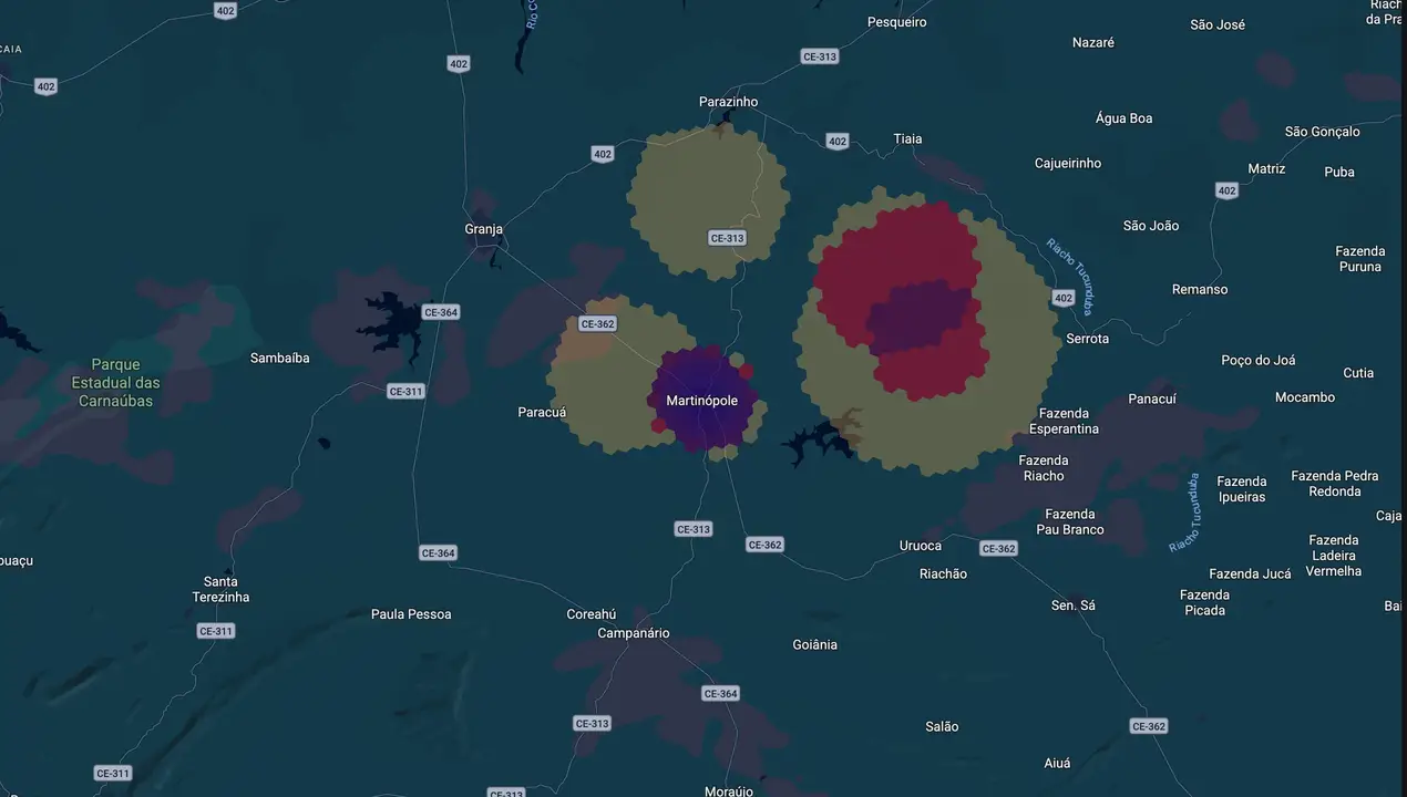 Mapa eleitoral de Betão do James Bel