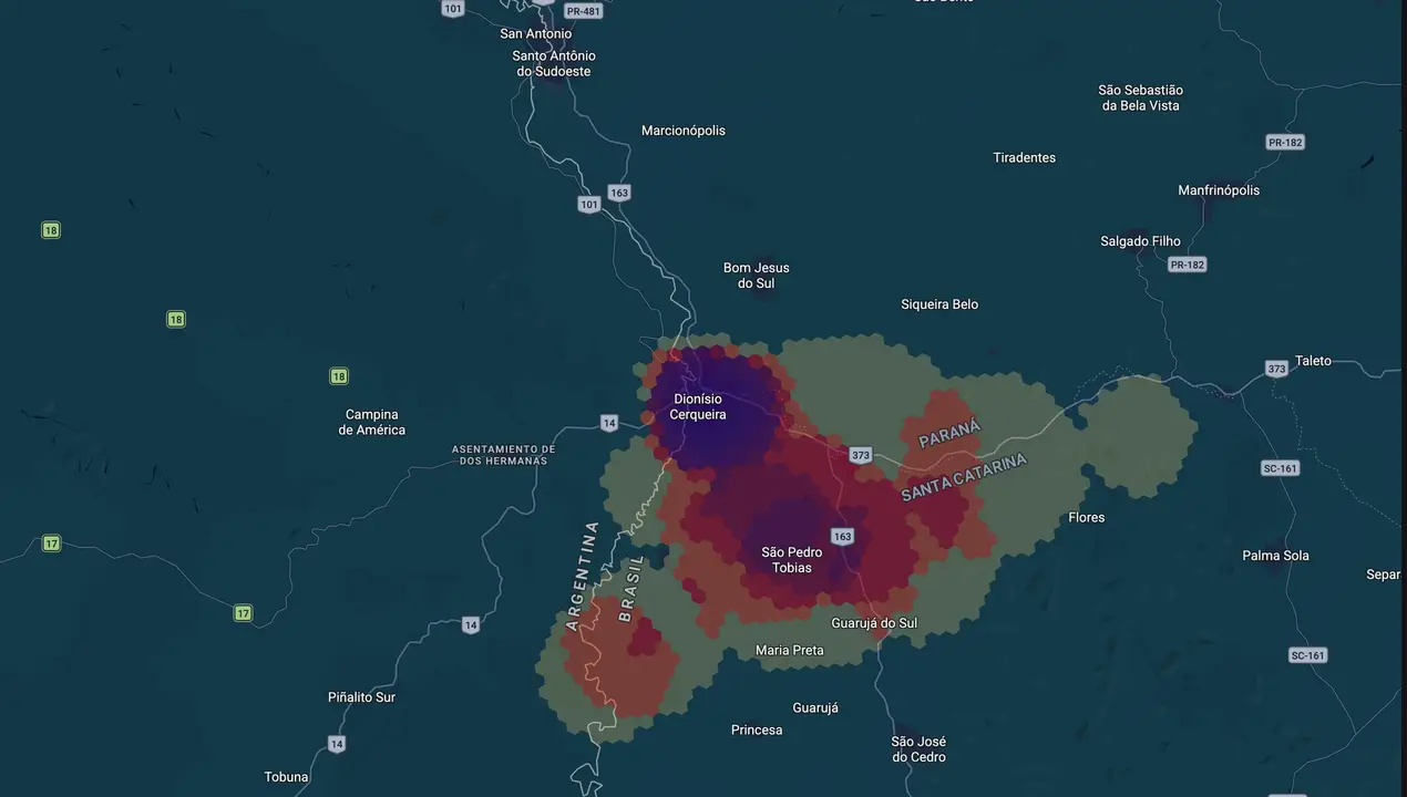 Mapa eleitoral de Bianca