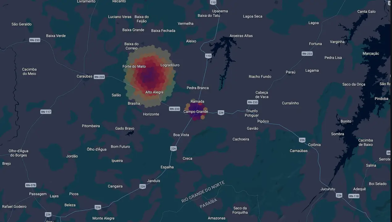 Mapa eleitoral de Bibi de Nenca