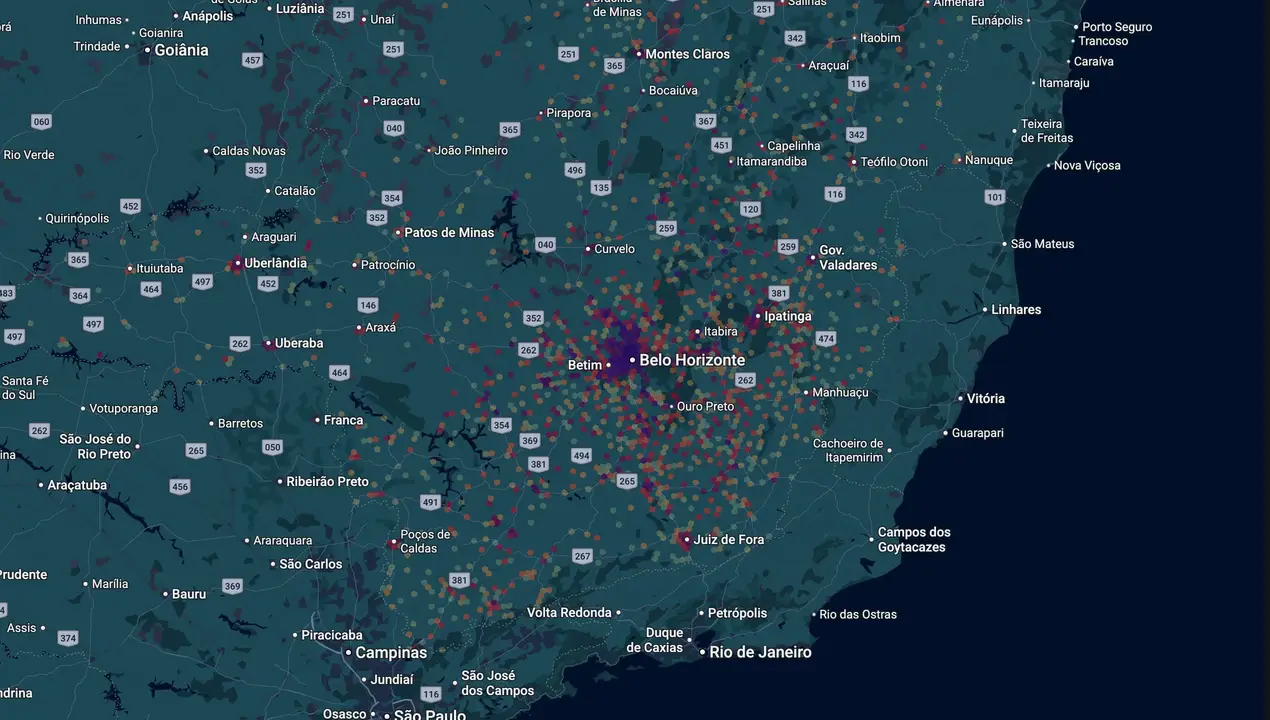Mapa eleitoral de Bim da Ambulância