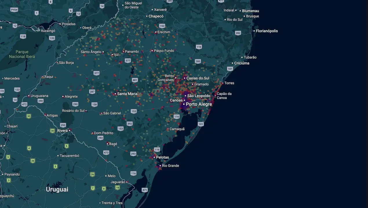 Mapa eleitoral de Bruna Rodrigues