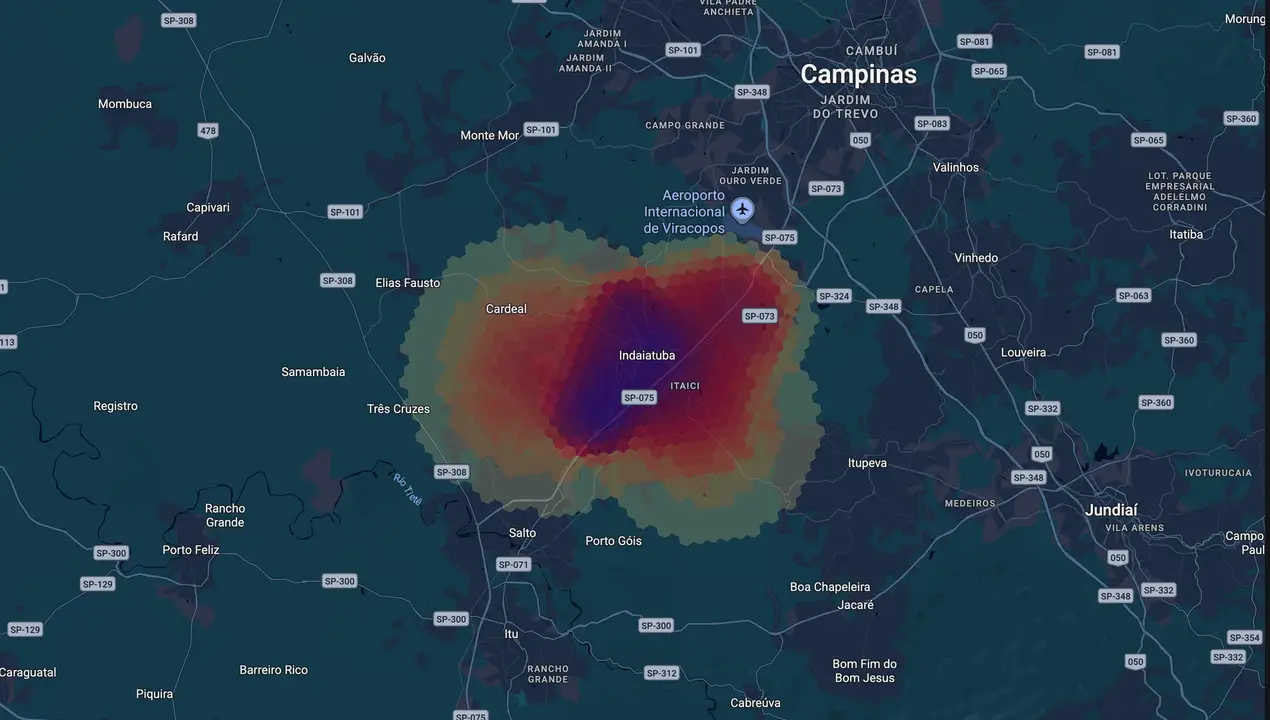 Mapa eleitoral de Bruno Ganem
