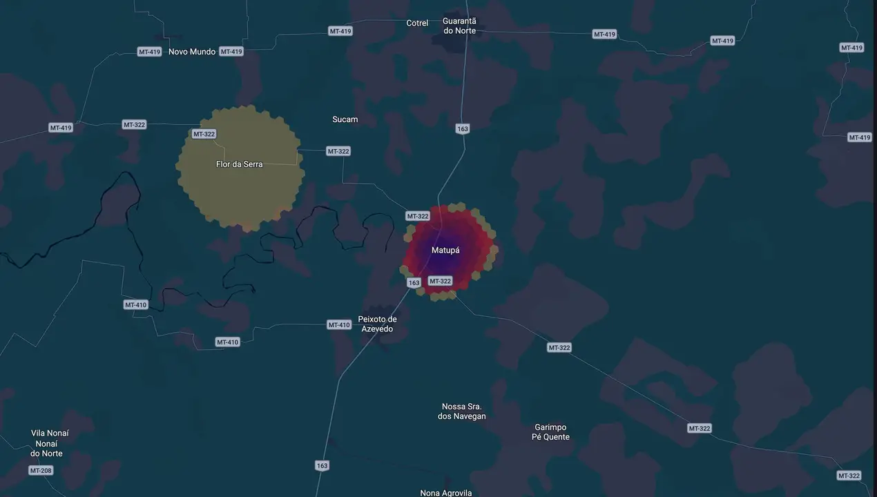 Mapa eleitoral de Bruno Mena