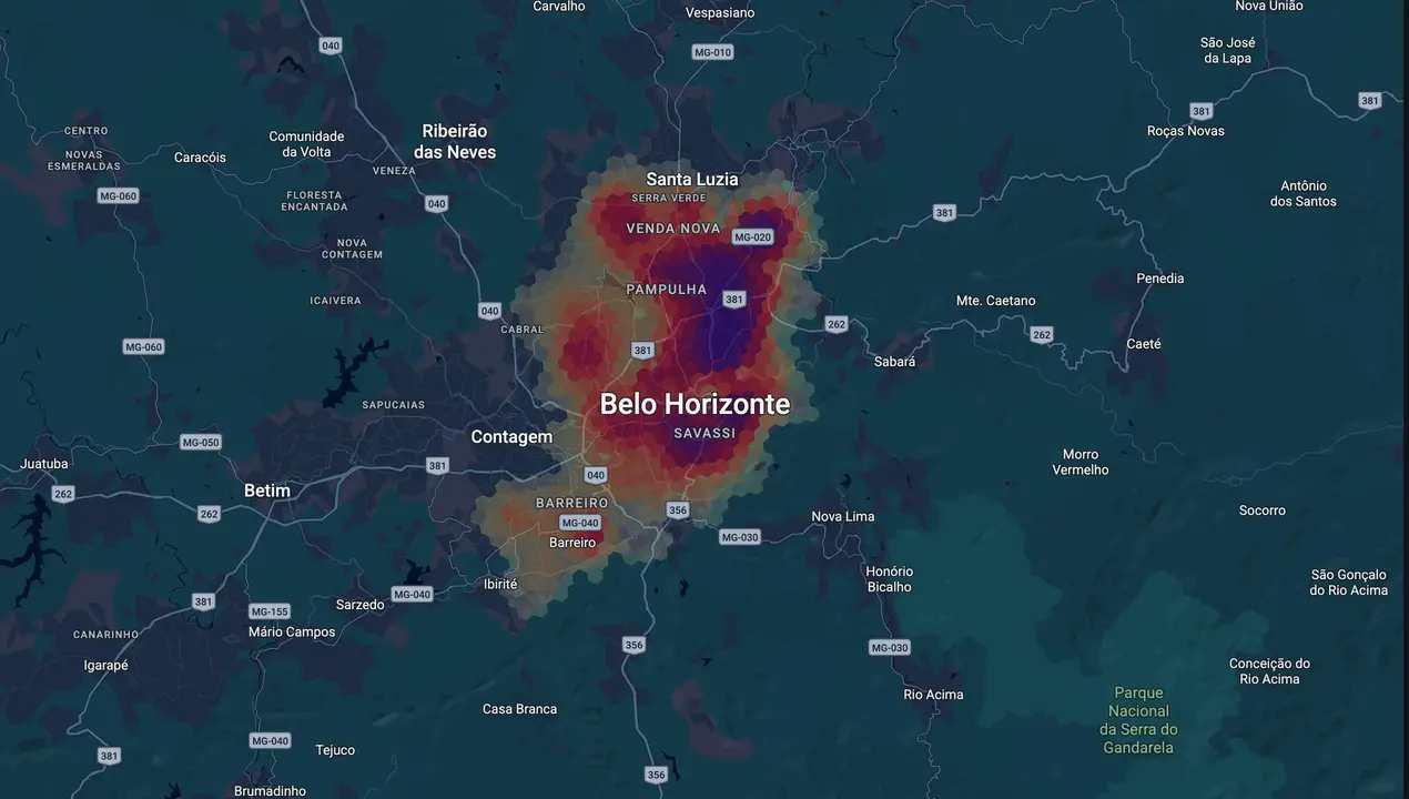 Mapa eleitoral de Bruno Miranda