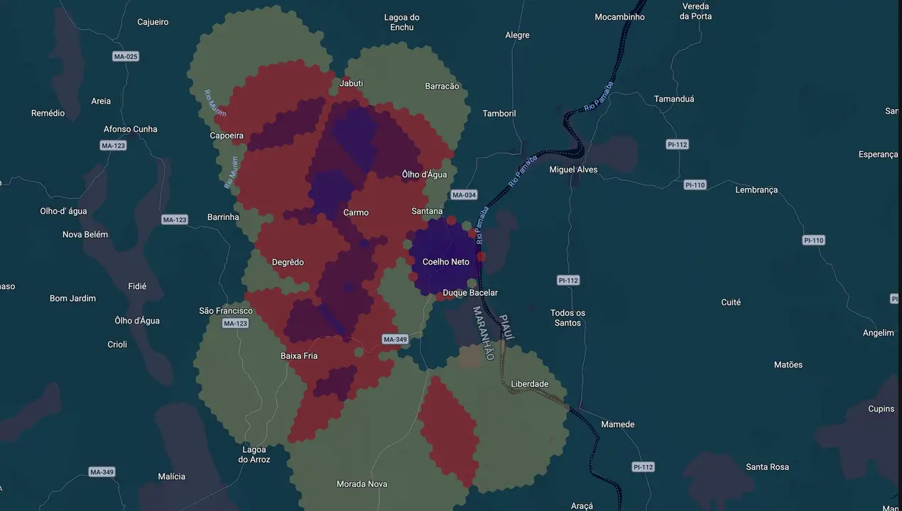 Mapa eleitoral de Bruno Silva