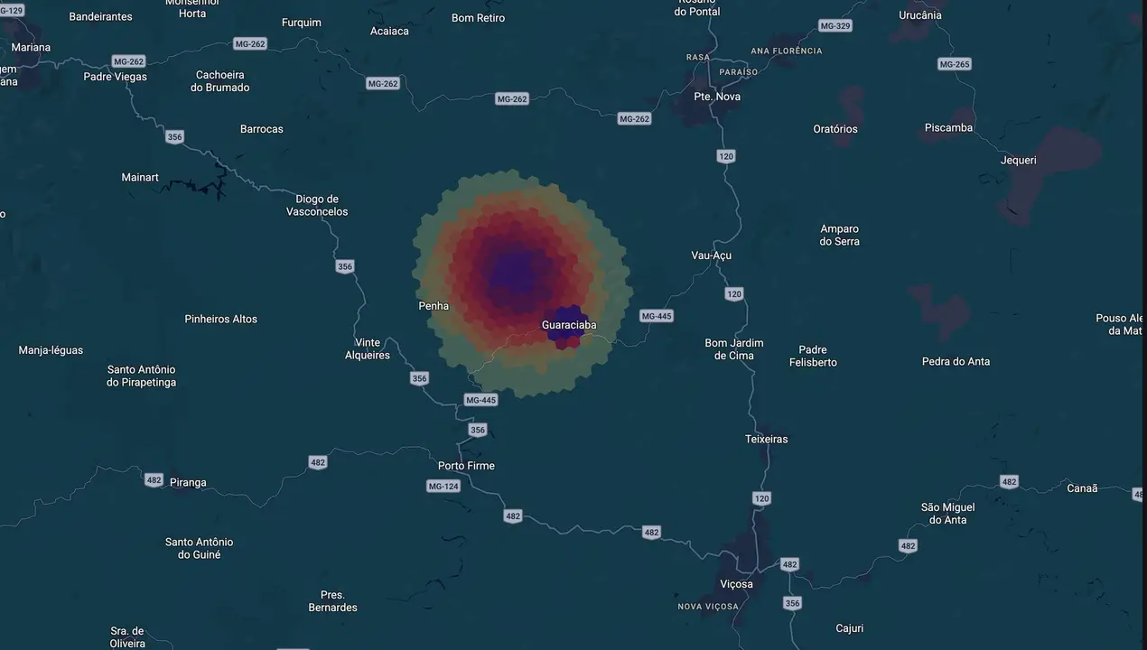 Mapa eleitoral de Bruno Tinico