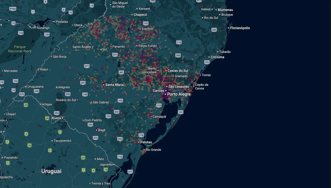 Mapa eleitoral de Busato