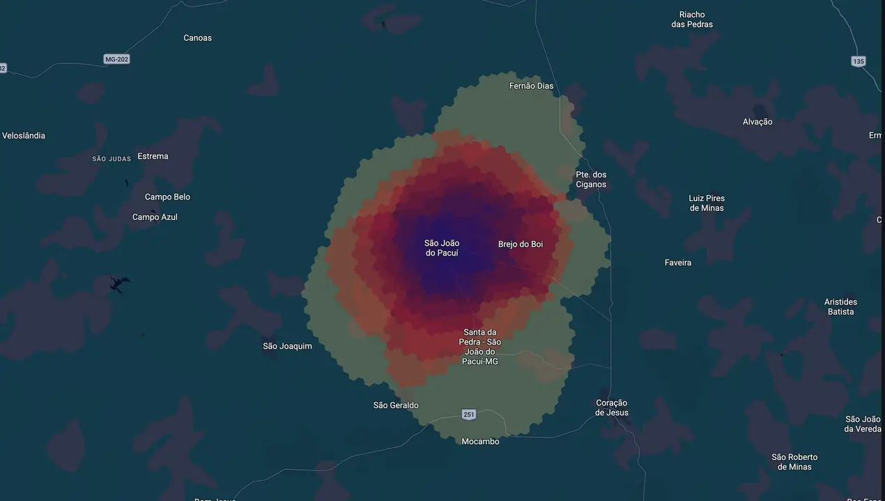 Mapa eleitoral de Caio Cunha