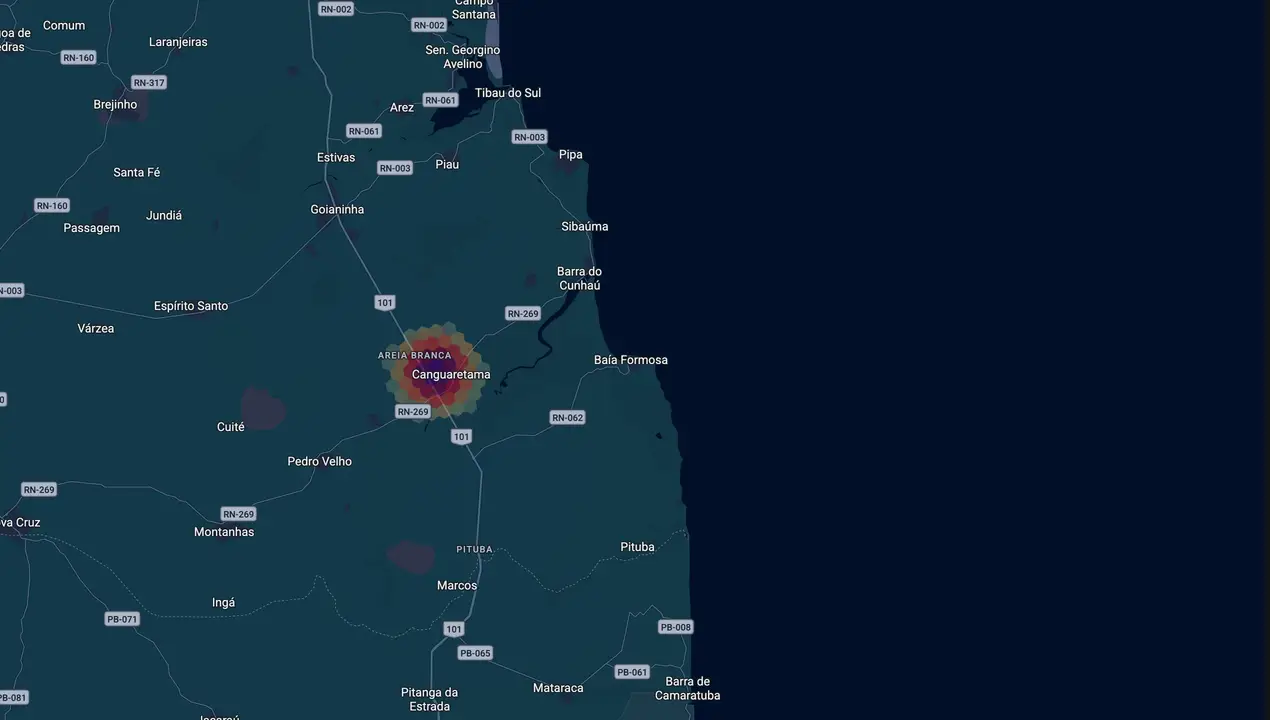 Mapa eleitoral de Camila Melo