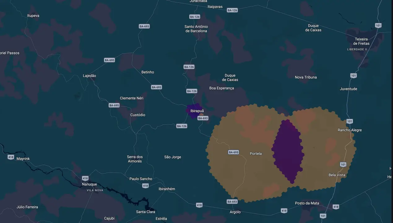 Mapa eleitoral de Carla Chacara