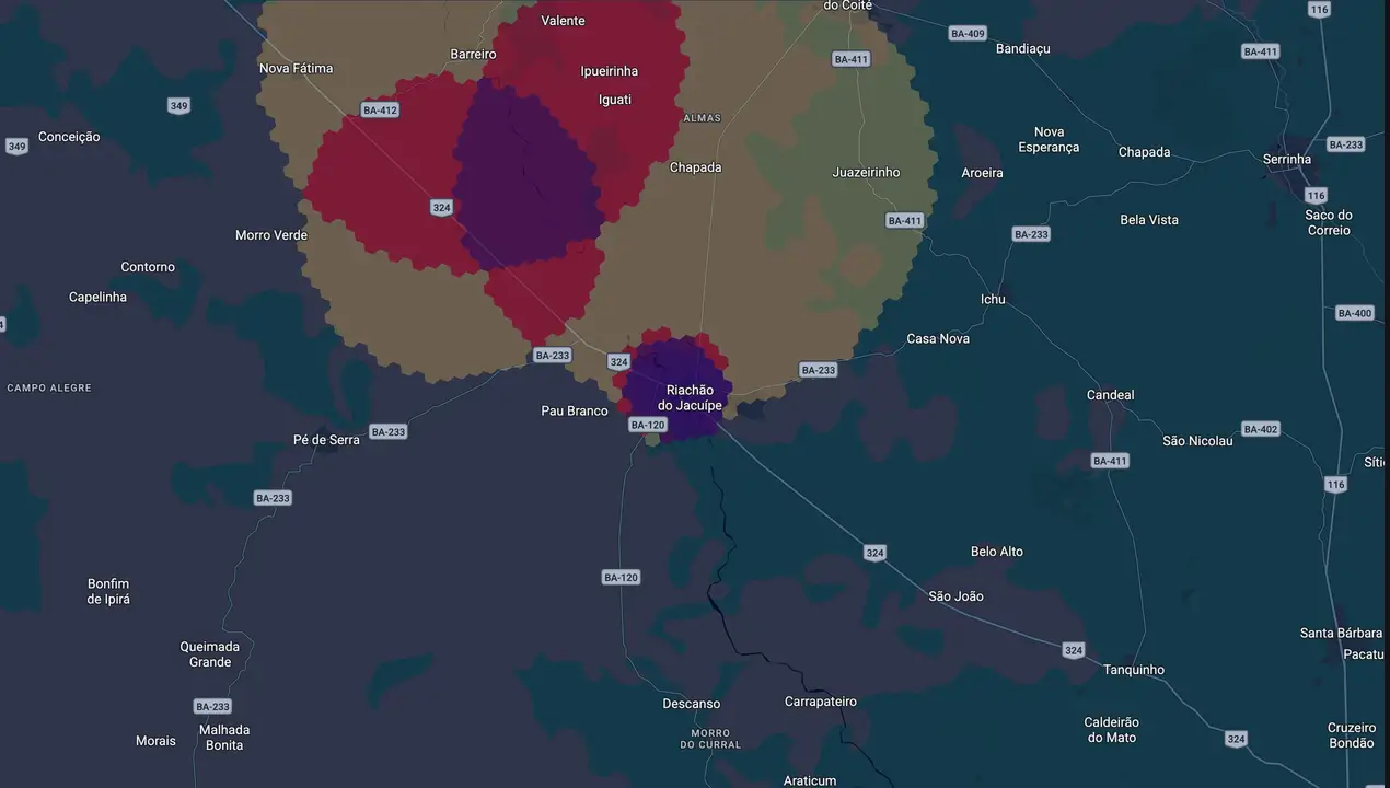 Mapa eleitoral de Carlinhos