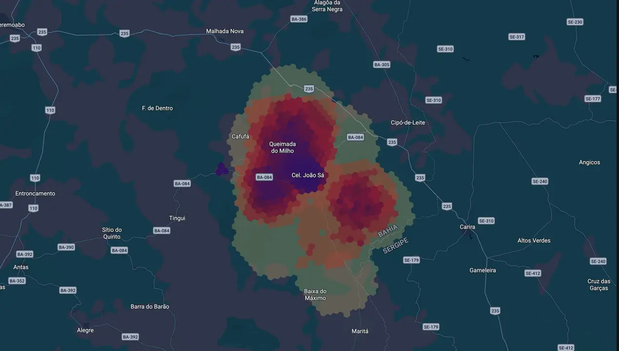 Mapa eleitoral de Carlinhos
