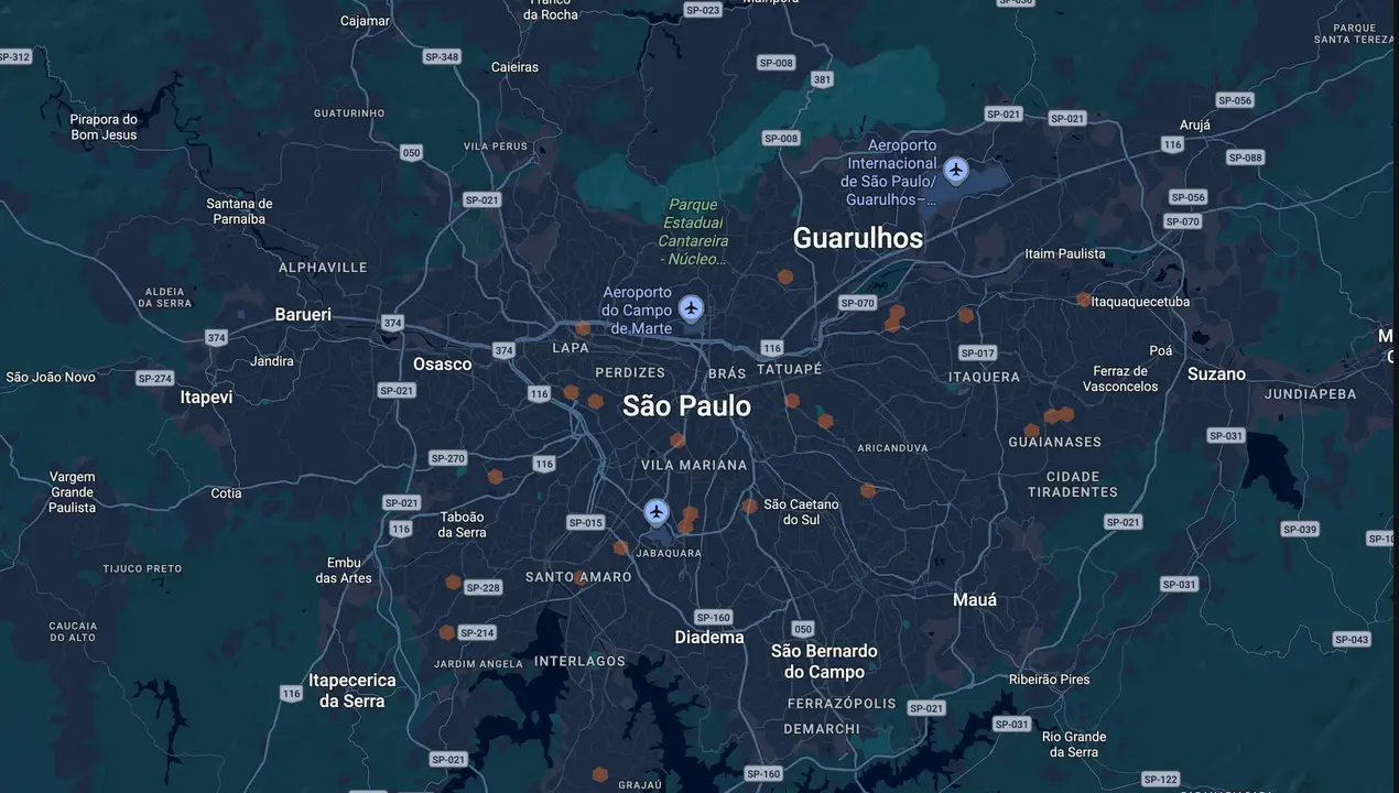 Mapa eleitoral de Carlos Augusto