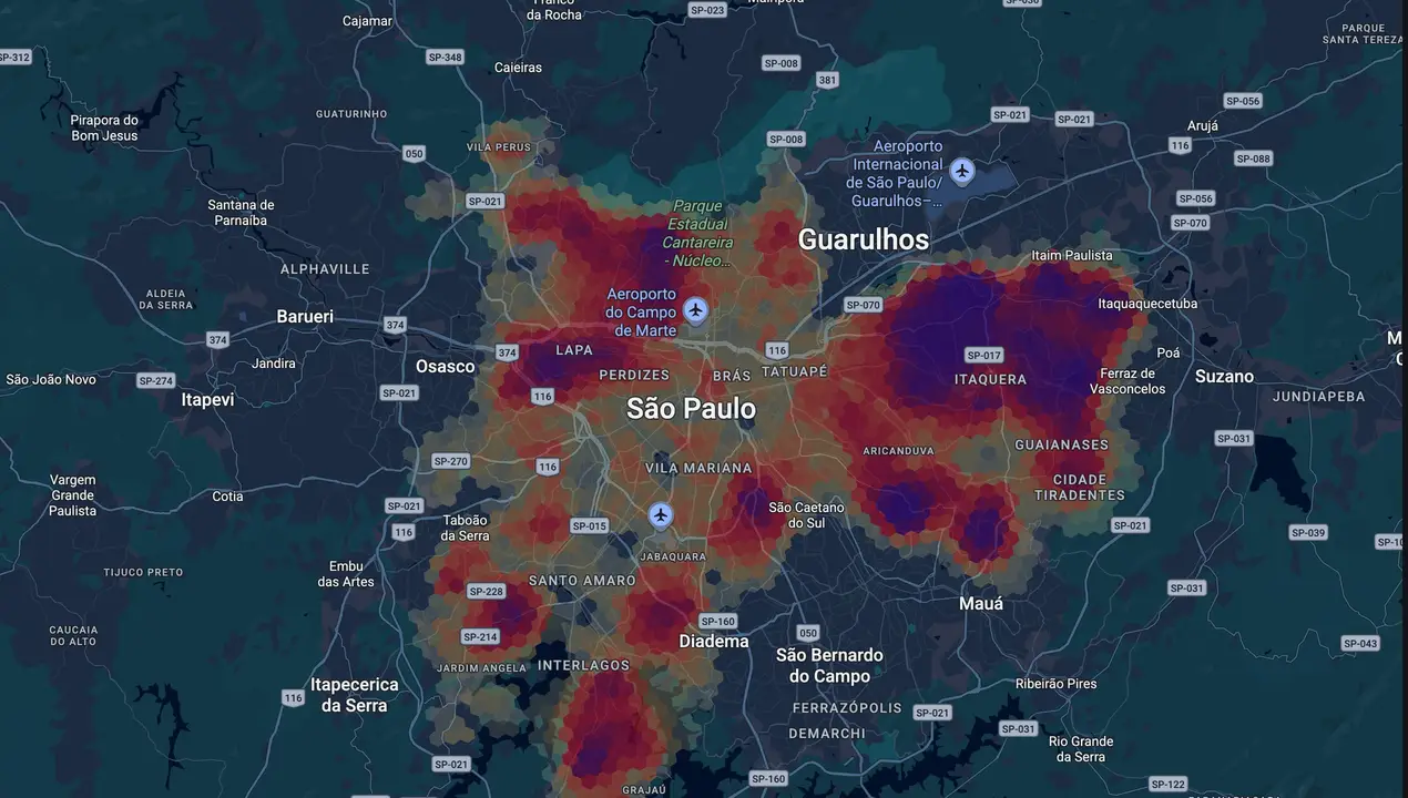 Mapa eleitoral de Carlos Fernandes